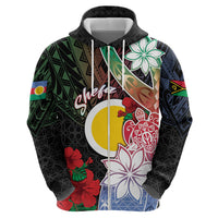 Personalised Vanuatu Shefa Day Hoodie Floral Pattern