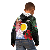 Personalised Vanuatu Shefa Day Kid Hoodie Floral Pattern