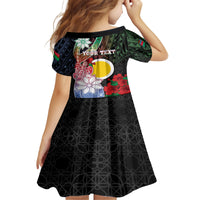 Personalised Vanuatu Shefa Day Kid Short Sleeve Dress Floral Pattern