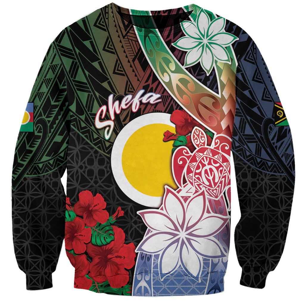 Personalised Vanuatu Shefa Day Sweatshirt Floral Pattern