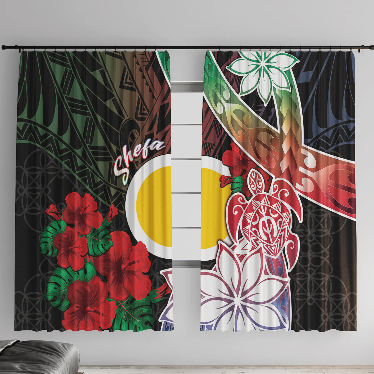 Vanuatu Shefa Day Window Curtain Floral Pattern