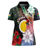 Personalised Vanuatu Shefa Day Women Polo Shirt Floral Pattern