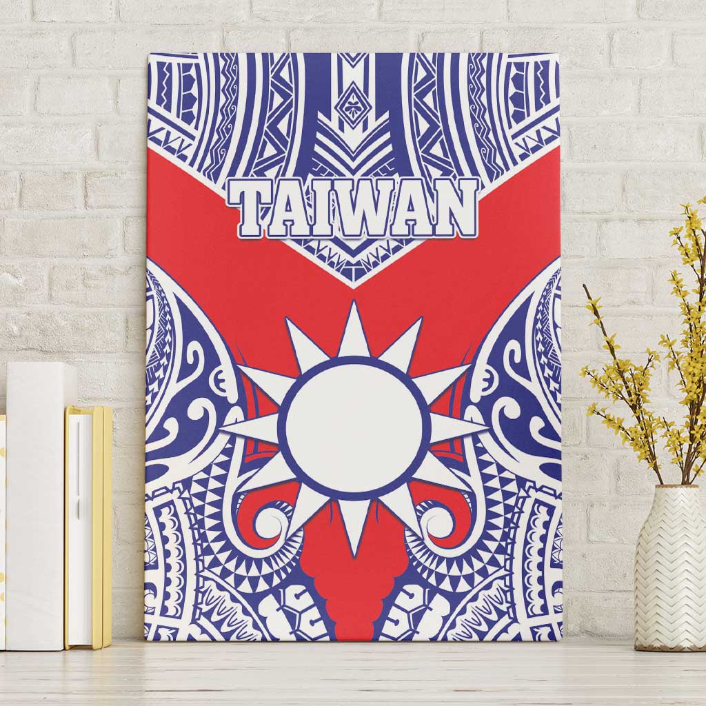 Taiwan Canvas Wall Art Austronesian Tribal Tattoo Red LT05 Without Frame Red - Polynesian Pride