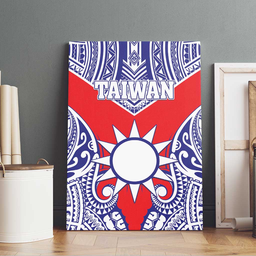 Taiwan Canvas Wall Art Austronesian Tribal Tattoo Red - Polynesian Pride