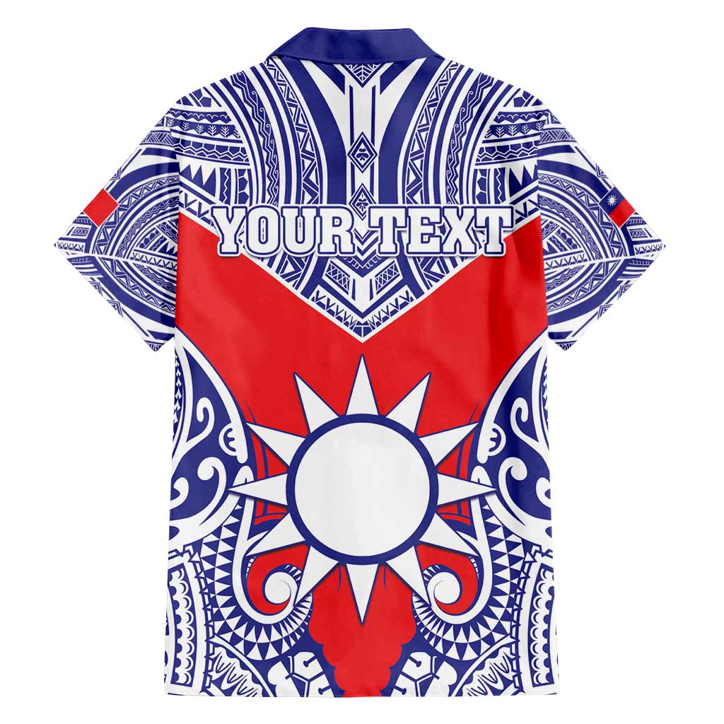 Personalised Taiwan Family Matching Long Sleeve Bodycon Dress and Hawaiian Shirt Austronesian Tribal Tattoo Red - Polynesian Pride