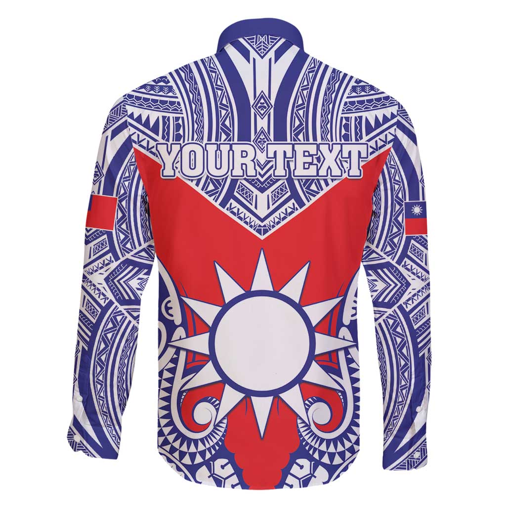 Personalised Taiwan Family Matching Puletasi and Hawaiian Shirt Austronesian Tribal Tattoo Red - Polynesian Pride