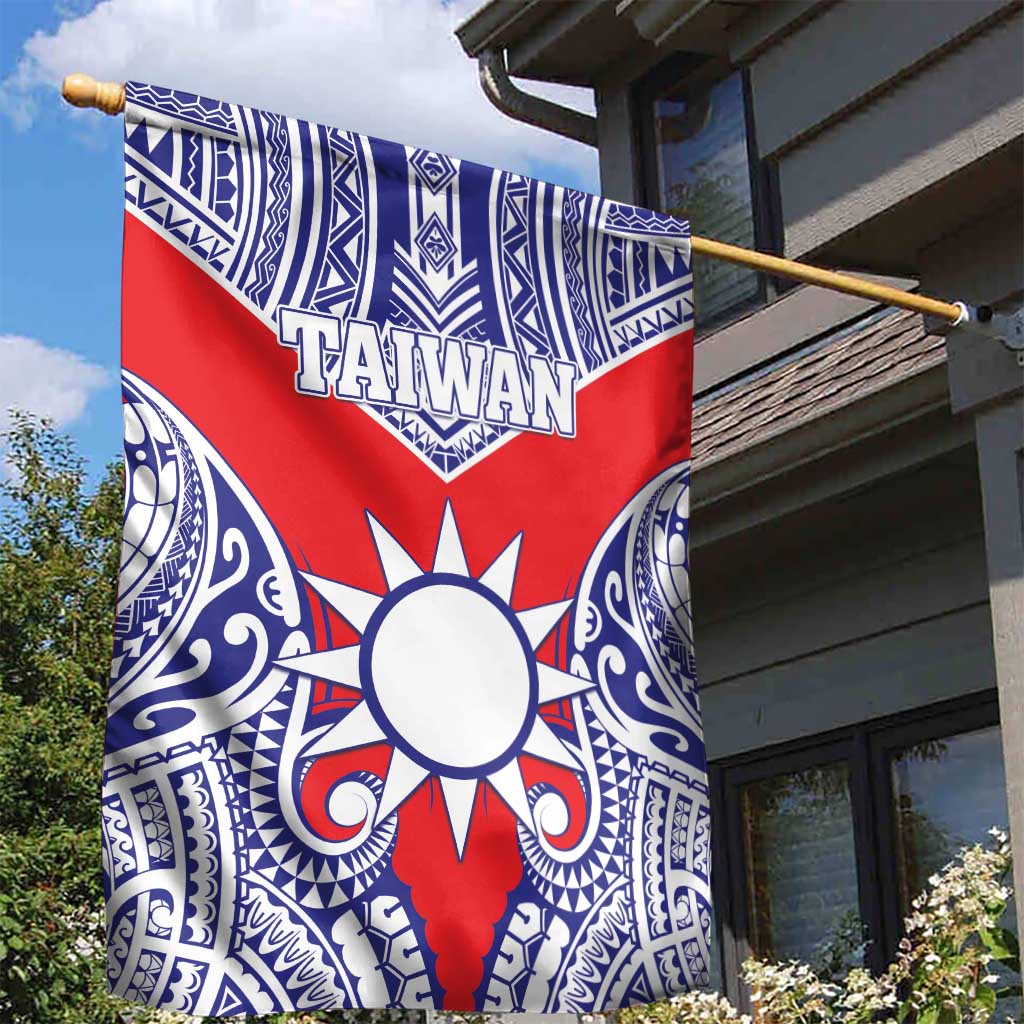 Taiwan Garden Flag Austronesian Tribal Tattoo Red - Polynesian Pride