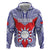 Personalised Taiwan Hoodie Austronesian Tribal Tattoo Red - Polynesian Pride