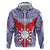 Personalised Taiwan Hoodie Austronesian Tribal Tattoo Red - Polynesian Pride