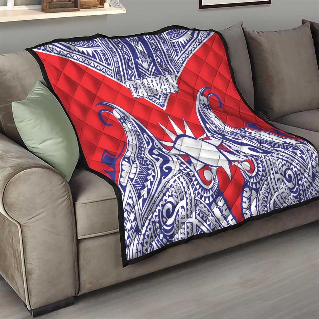 Taiwan Quilt Austronesian Tribal Tattoo Red - Polynesian Pride