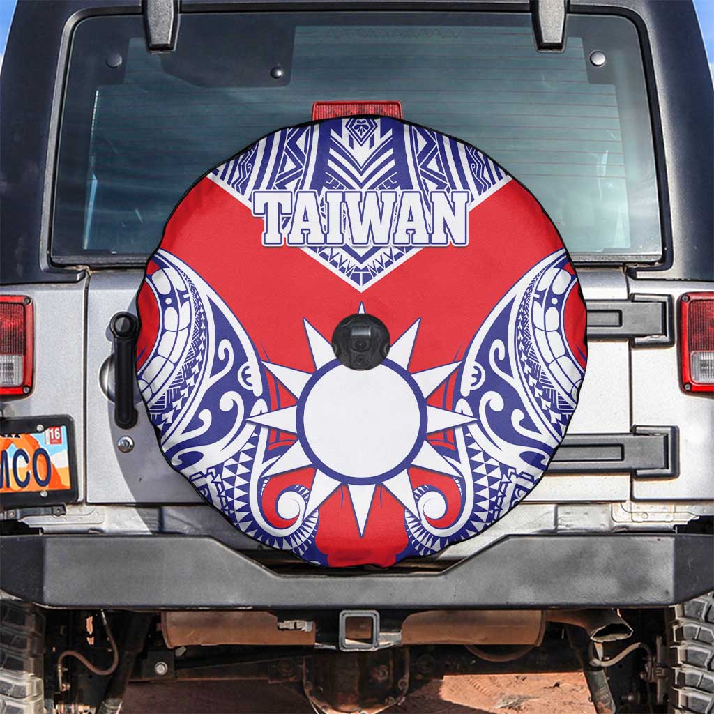 Taiwan Spare Tire Cover Austronesian Tribal Tattoo Red LT05 Red - Polynesian Pride