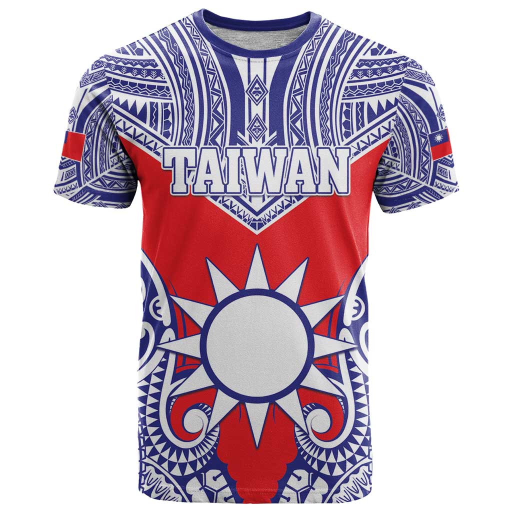 Personalised Taiwan T Shirt Austronesian Tribal Tattoo Red - Polynesian Pride