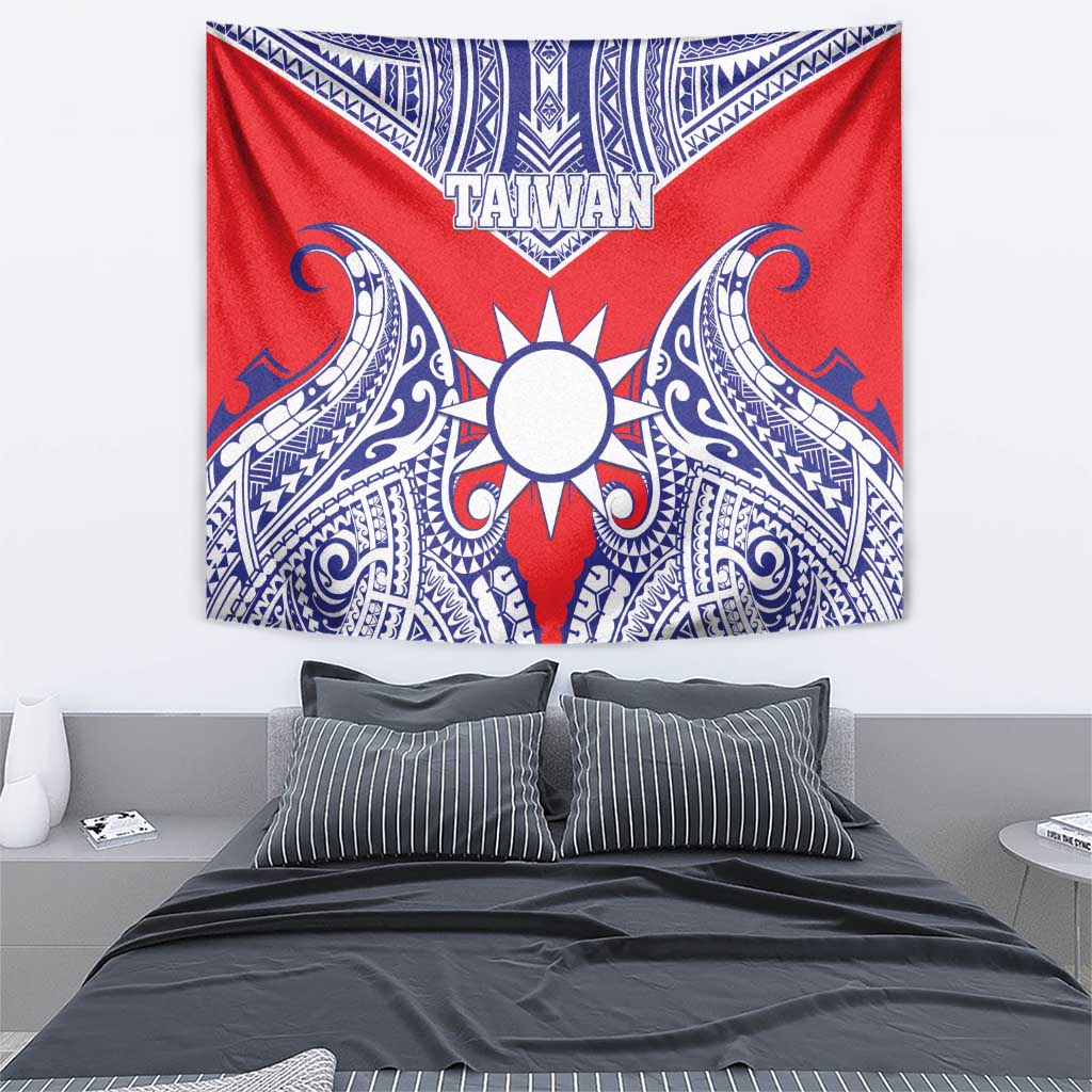 Taiwan Tapestry Austronesian Tribal Tattoo Red - Polynesian Pride
