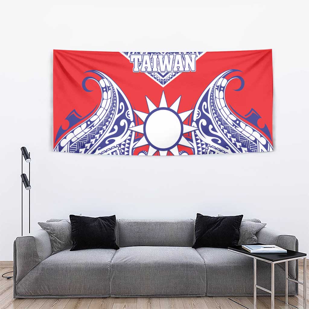 Taiwan Tapestry Austronesian Tribal Tattoo Red - Polynesian Pride