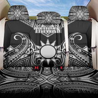 Taiwan Back Car Seat Cover Austronesian Tribal Tattoo Black - Polynesian Pride