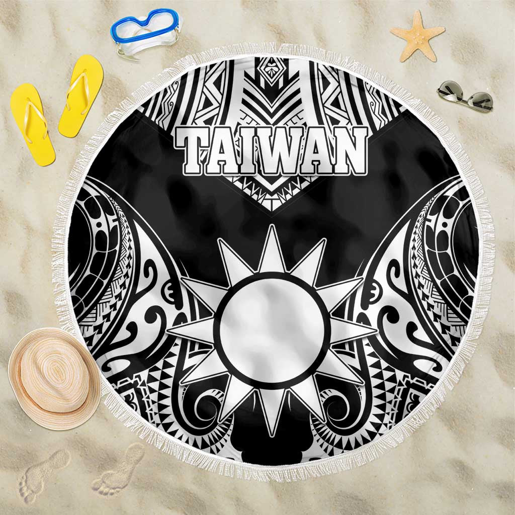Taiwan Beach Blanket Austronesian Tribal Tattoo Black - Polynesian Pride