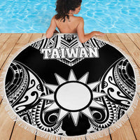 Taiwan Beach Blanket Austronesian Tribal Tattoo Black - Polynesian Pride
