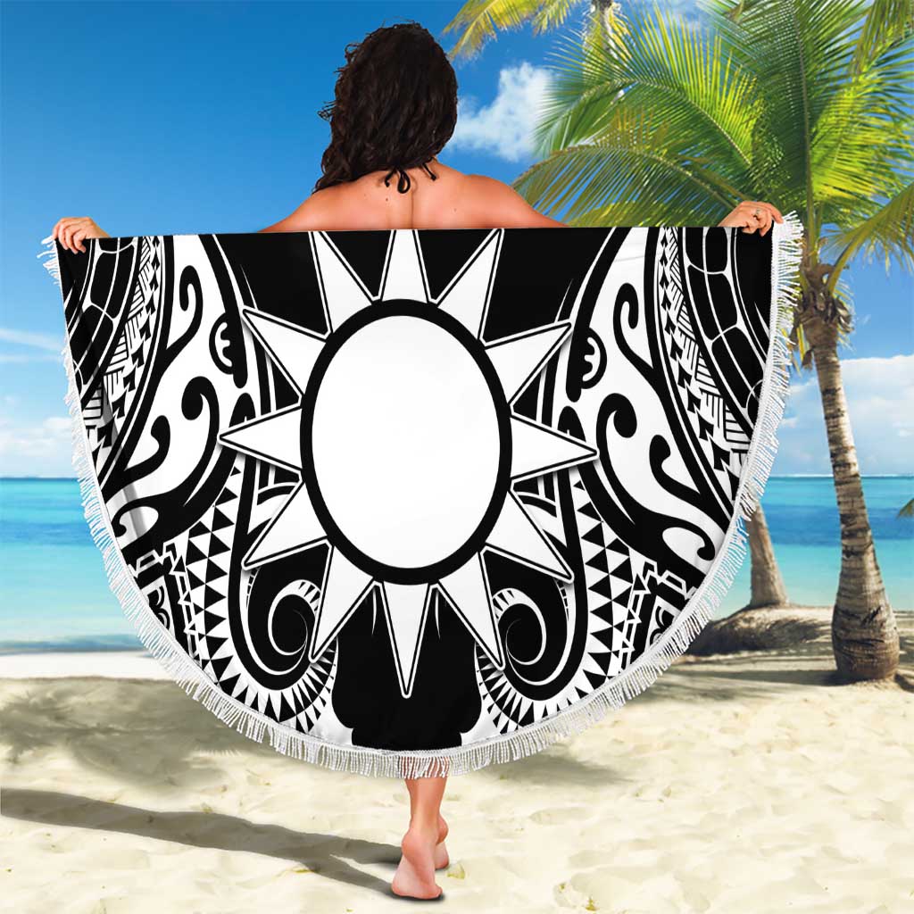 Taiwan Beach Blanket Austronesian Tribal Tattoo Black - Polynesian Pride