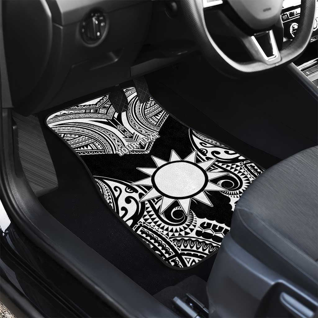 Taiwan Car Mats Austronesian Tribal Tattoo Black - Polynesian Pride