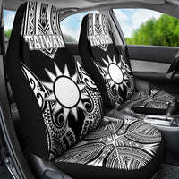 Taiwan Car Seat Cover Austronesian Tribal Tattoo Black - Polynesian Pride