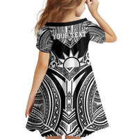 Personalised Taiwan Family Matching Long Sleeve Bodycon Dress and Hawaiian Shirt Austronesian Tribal Tattoo Black - Polynesian Pride