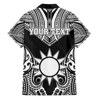 Personalised Taiwan Family Matching Tank Maxi Dress and Hawaiian Shirt Austronesian Tribal Tattoo Black - Polynesian Pride