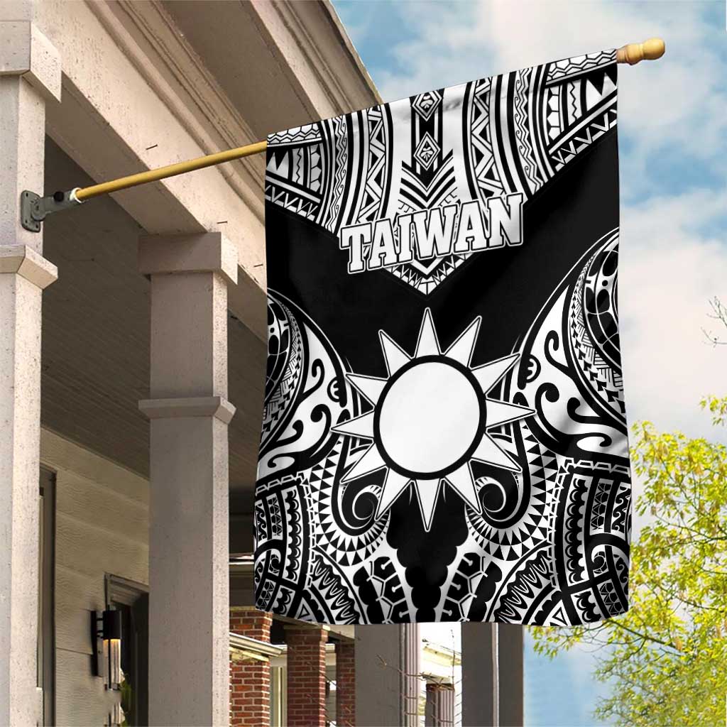 Taiwan Garden Flag Austronesian Tribal Tattoo Black - Polynesian Pride
