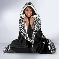 Taiwan Hooded Blanket Austronesian Tribal Tattoo Black - Polynesian Pride