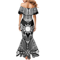 Personalised Taiwan Mermaid Dress Austronesian Tribal Tattoo Black - Polynesian Pride