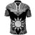 Personalised Taiwan Polo Shirt Austronesian Tribal Tattoo Black - Polynesian Pride