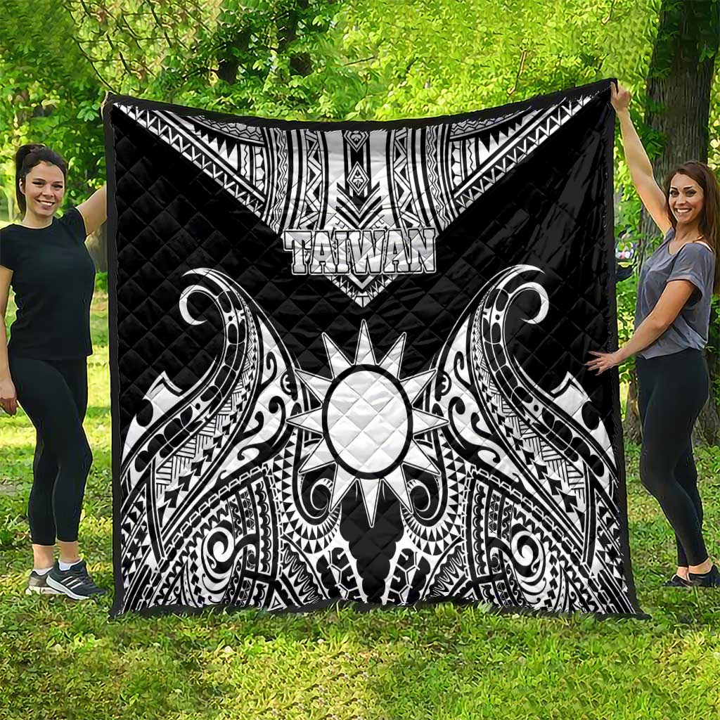 Taiwan Quilt Austronesian Tribal Tattoo Black - Polynesian Pride