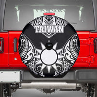 Taiwan Spare Tire Cover Austronesian Tribal Tattoo Black - Polynesian Pride