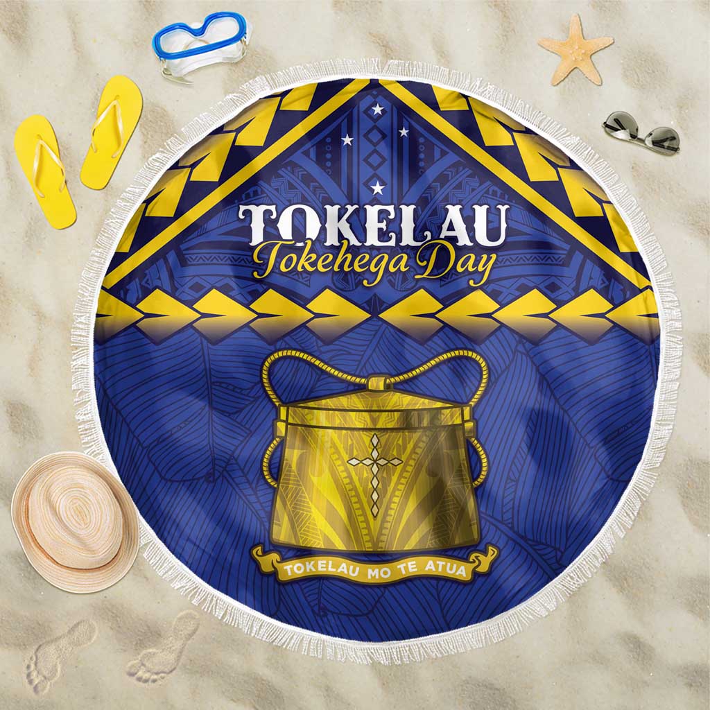 Tokelau Happy Tokehega Day Beach Blanket Polynesian Tribal Tattoo LT05 One Size 150cm Blue - Polynesian Pride