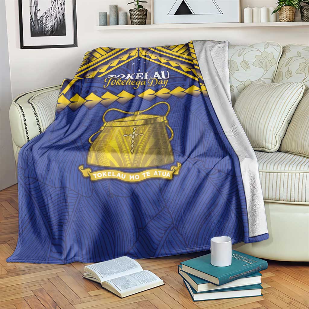 Tokelau Happy Tokehega Day Blanket Polynesian Tribal Tattoo LT05 Blue - Polynesian Pride