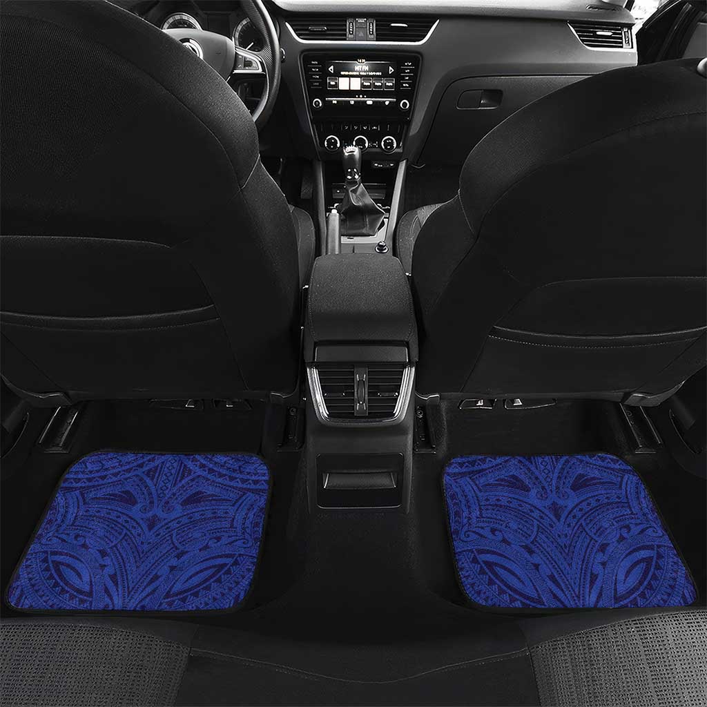Tokelau Happy Tokehega Day Car Mats Polynesian Tribal Tattoo LT05 Set 2pcs - Back Blue - Polynesian Pride