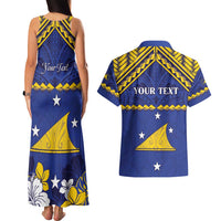 Personalised Tokelau Happy Tokehega Day Couples Matching Tank Maxi Dress and Hawaiian Shirt Polynesian Tribal Tattoo