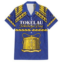 Personalised Tokelau Happy Tokehega Day Family Matching Off Shoulder Maxi Dress and Hawaiian Shirt Polynesian Tribal Tattoo