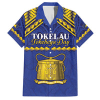 Personalised Tokelau Happy Tokehega Day Family Matching Short Sleeve Bodycon Dress and Hawaiian Shirt Polynesian Tribal Tattoo