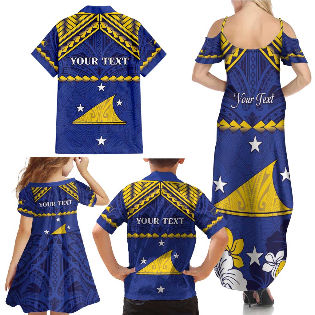 Personalised Tokelau Happy Tokehega Day Family Matching Summer Maxi Dress and Hawaiian Shirt Polynesian Tribal Tattoo