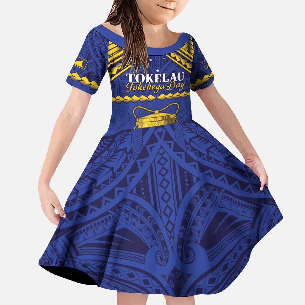 Personalised Tokelau Happy Tokehega Day Family Matching Tank Maxi Dress and Hawaiian Shirt Polynesian Tribal Tattoo