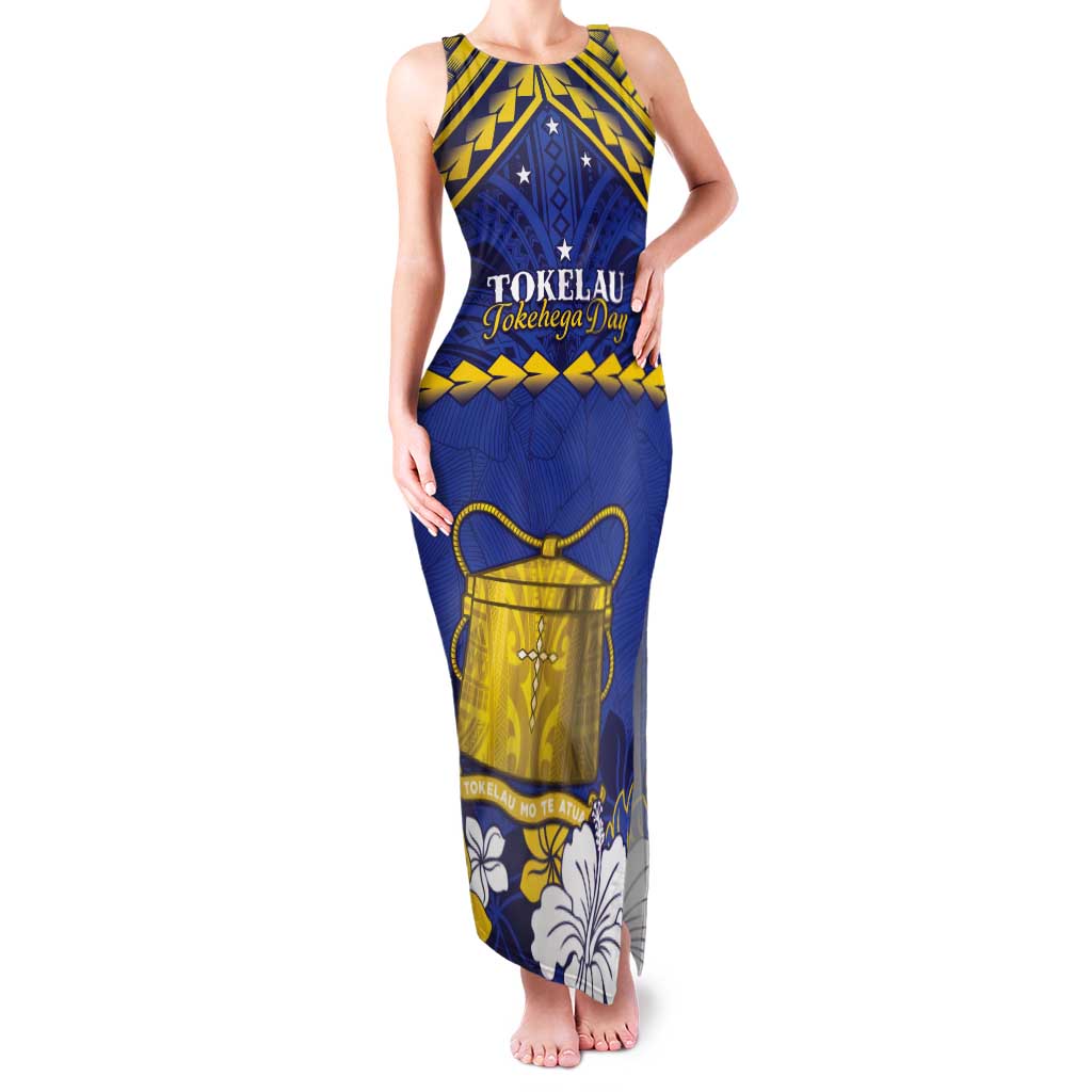 Personalised Tokelau Happy Tokehega Day Family Matching Tank Maxi Dress and Hawaiian Shirt Polynesian Tribal Tattoo