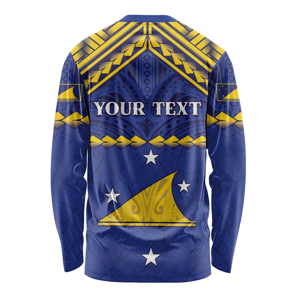 Personalised Tokelau Happy Tokehega Day Long Sleeve Shirt Polynesian Tribal Tattoo LT05 - Polynesian Pride