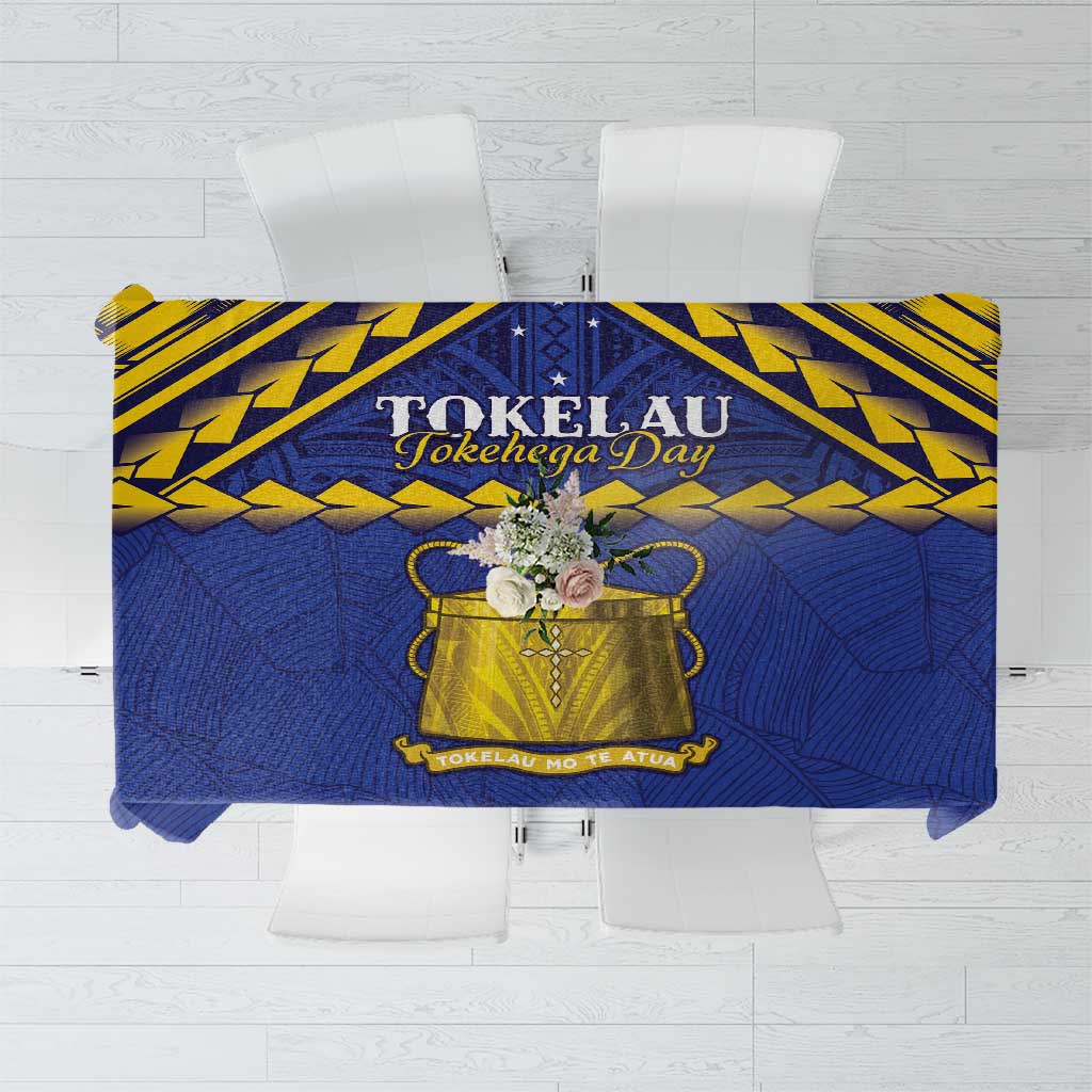 Tokelau Happy Tokehega Day Tablecloth Polynesian Tribal Tattoo LT05 Blue - Polynesian Pride