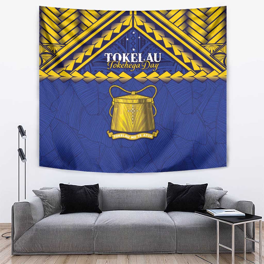 Tokelau Happy Tokehega Day Tapestry Polynesian Tribal Tattoo LT05 Blue - Polynesian Pride