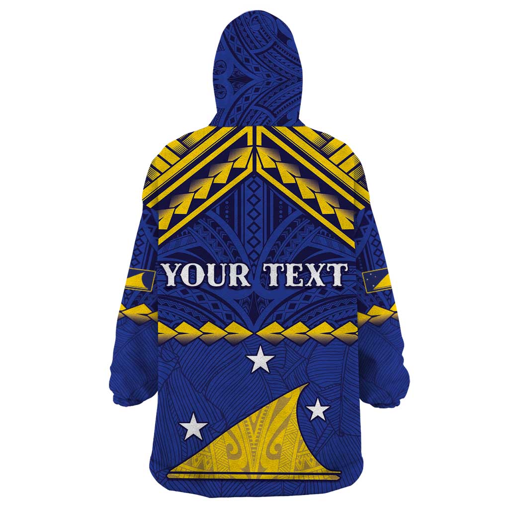 Personalised Tokelau Happy Tokehega Day Wearable Blanket Hoodie Polynesian Tribal Tattoo