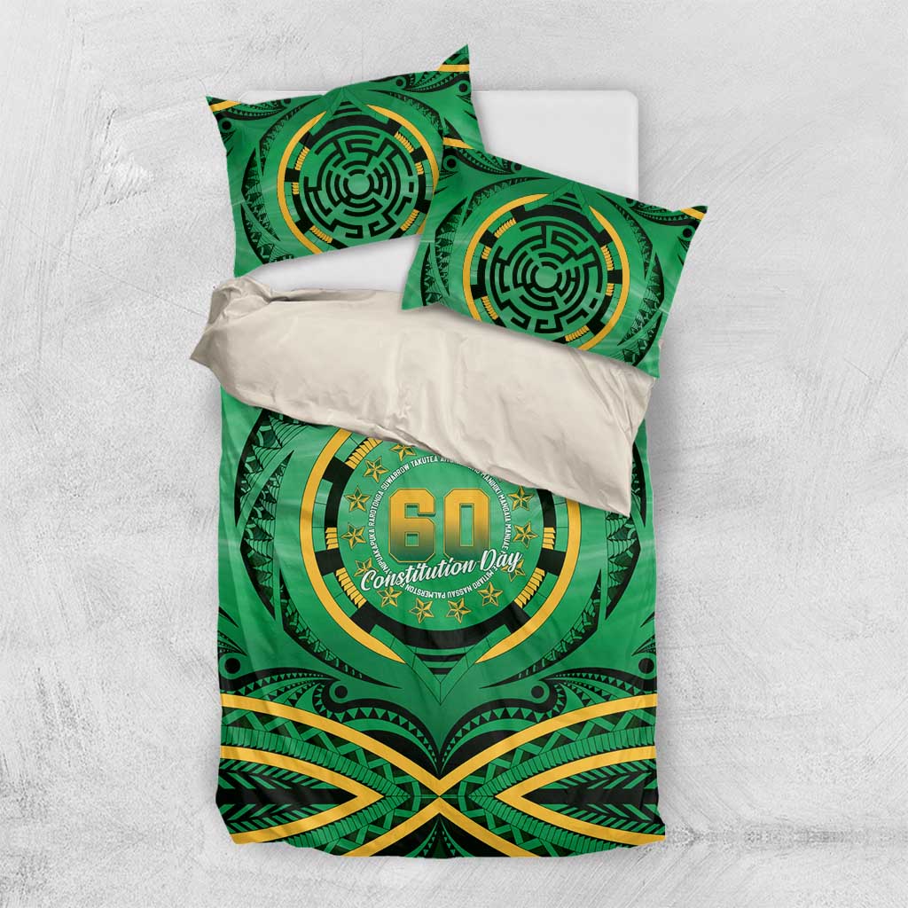 Cook Islands Constitution Day Bedding Set 60th Anniversary - Polynesian Pride