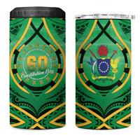 Cook Islands Constitution Day 4 in 1 Can Cooler Tumbler 60th Anniversary - Polynesian Pride