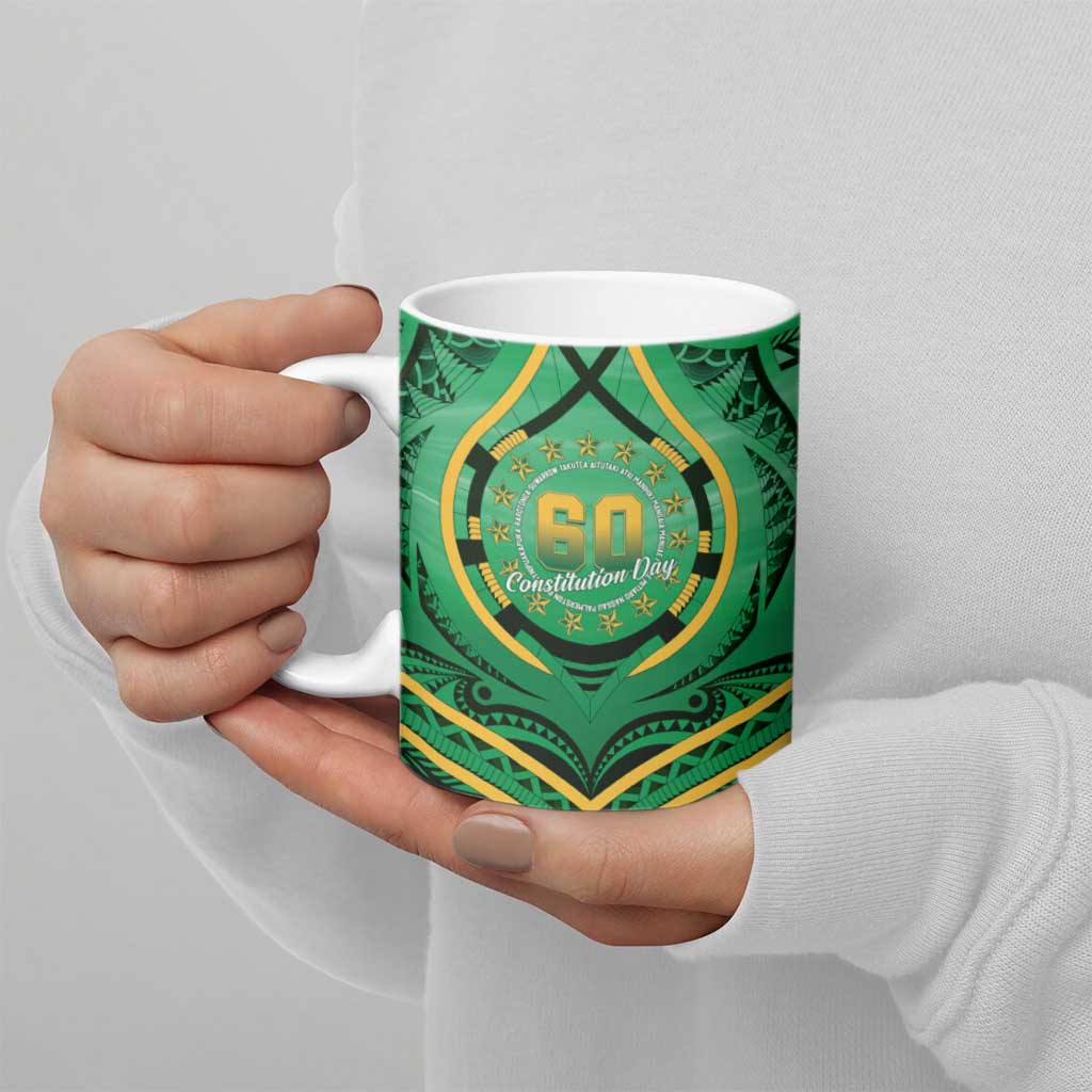 Cook Islands Constitution Day Ceramic Mug 60th Anniversary - Polynesian Pride