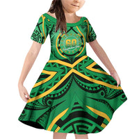 Cook Islands Constitution Day Family Matching Off Shoulder Short Dress and Hawaiian Shirt 60th Anniversary - Polynesian Pride