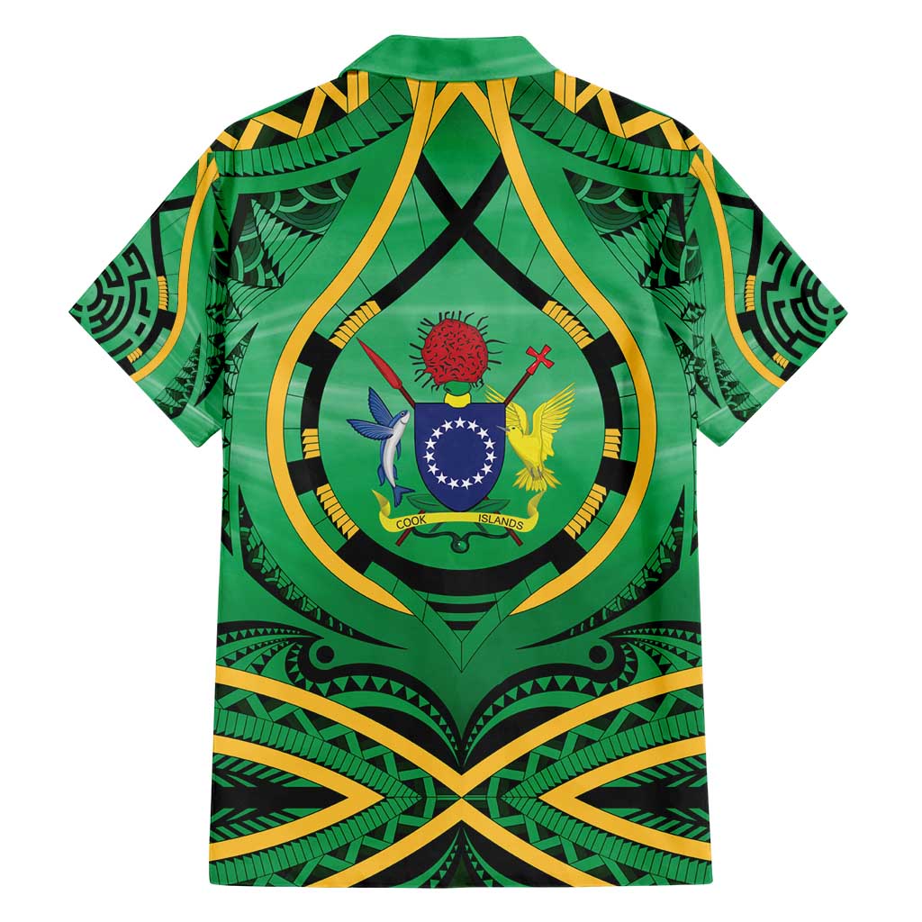 Cook Islands Constitution Day Family Matching Short Sleeve Bodycon Dress and Hawaiian Shirt 60th Anniversary - Polynesian Pride